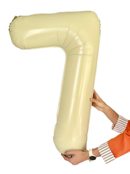 Champagne Beige Number Balloon